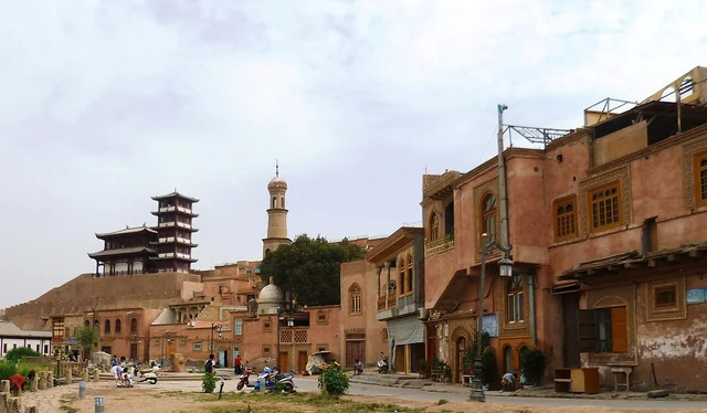 A view of Kashgar Old City.