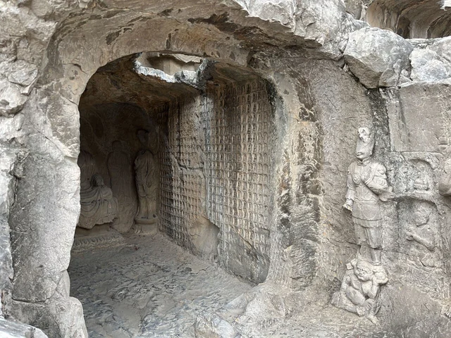 The Longmen Grottoes in Luoyang.