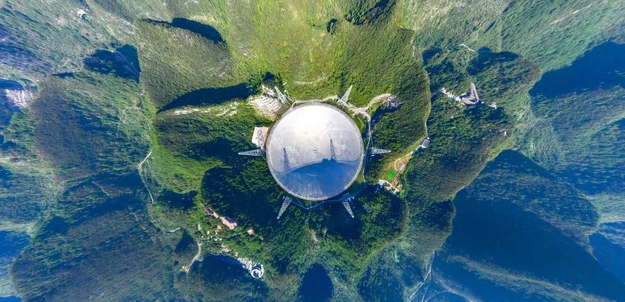 FAST radio telescope in Guizhou. Xinhua / Ou Dongqu via CAS.