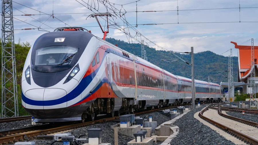 Lane Xang train near Luang Prabang, Laos, 30 March 2023. Xinhua.