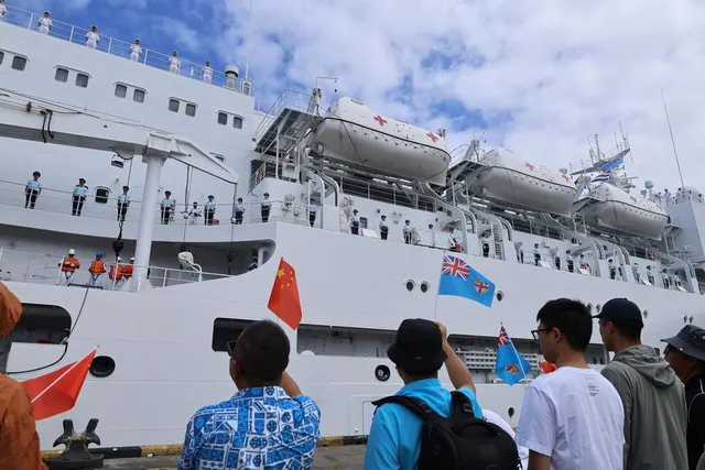 A farewell on the Suva waterfront, 8 October 2025.
