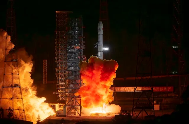Tianwen-2 lifts off from Xichang, 29 May 2025. Xinhua / Cai Yang.