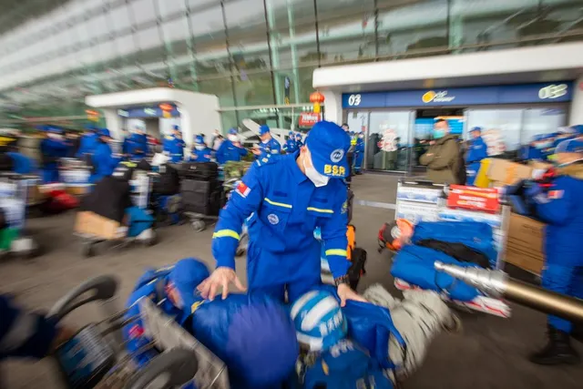 Blue Sky Rescue prepares to depart Wuhan, 8 February 2023.