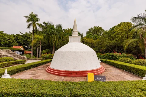 A miniature stupa in the gardens of Window of the World, Shenzhen.