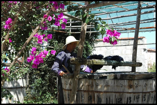 The dyeing stage of Bai tie-dye in Dali.