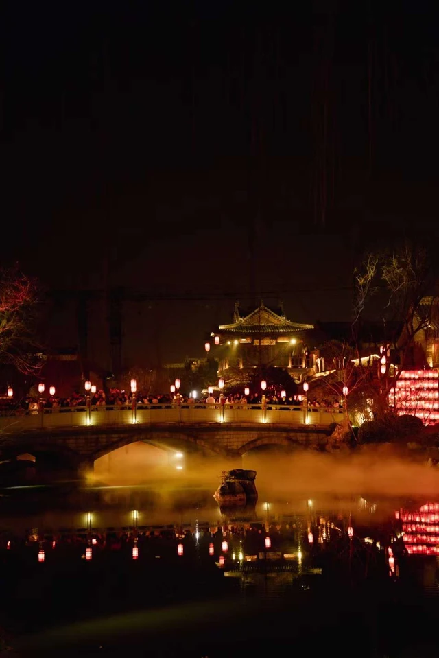 An evening view in Luoyi Old City district, Luoyang.