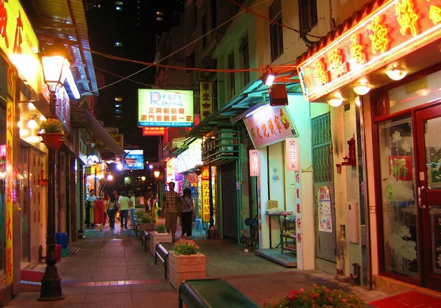Rua do Cunha in Old Taipa, Macao.