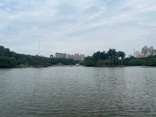 A view in Nanning’s People’s Park, photographed in July 2023.