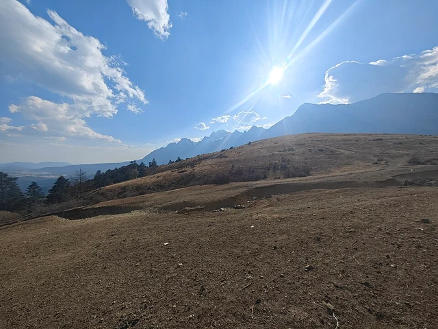 Jade Dragon Snow Mountain seen from Yak Meadow in February 2026.
