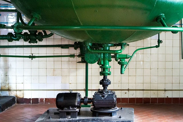 A historic brewery tank photographed at Tsingtao Beer Museum in 2012.
