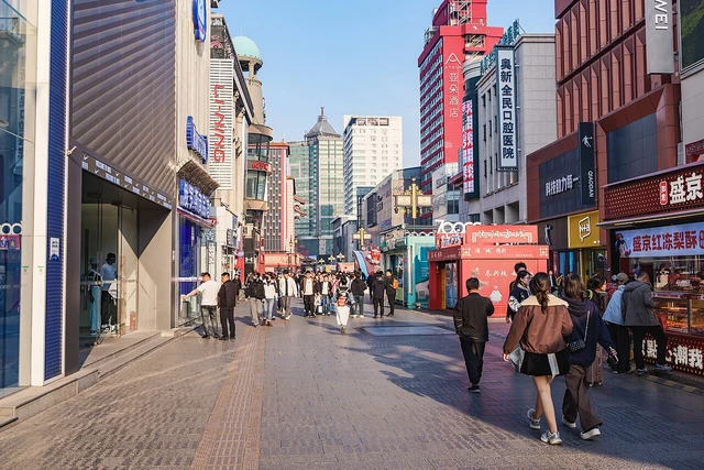 Zhongjie in Shenyang near Chaoyang Street, photographed in March 2026.
