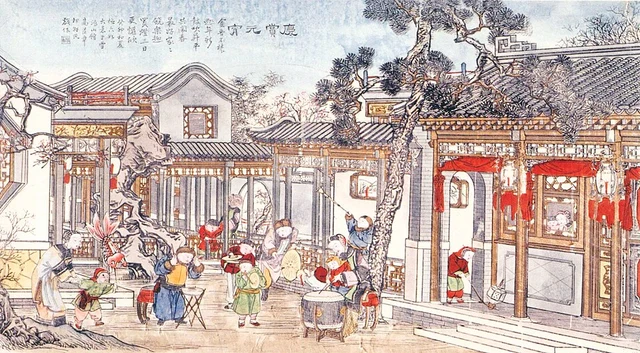 Gao Tongxuan’s Qing-period Yangliuqing print celebrating the Lantern Festival, in the Tianjin Museum collection.