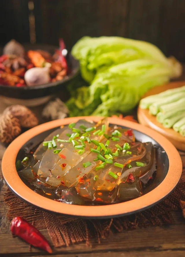 Qingdao seaweed jelly in the city culture and tourism bureau’s May 2023 food feature.