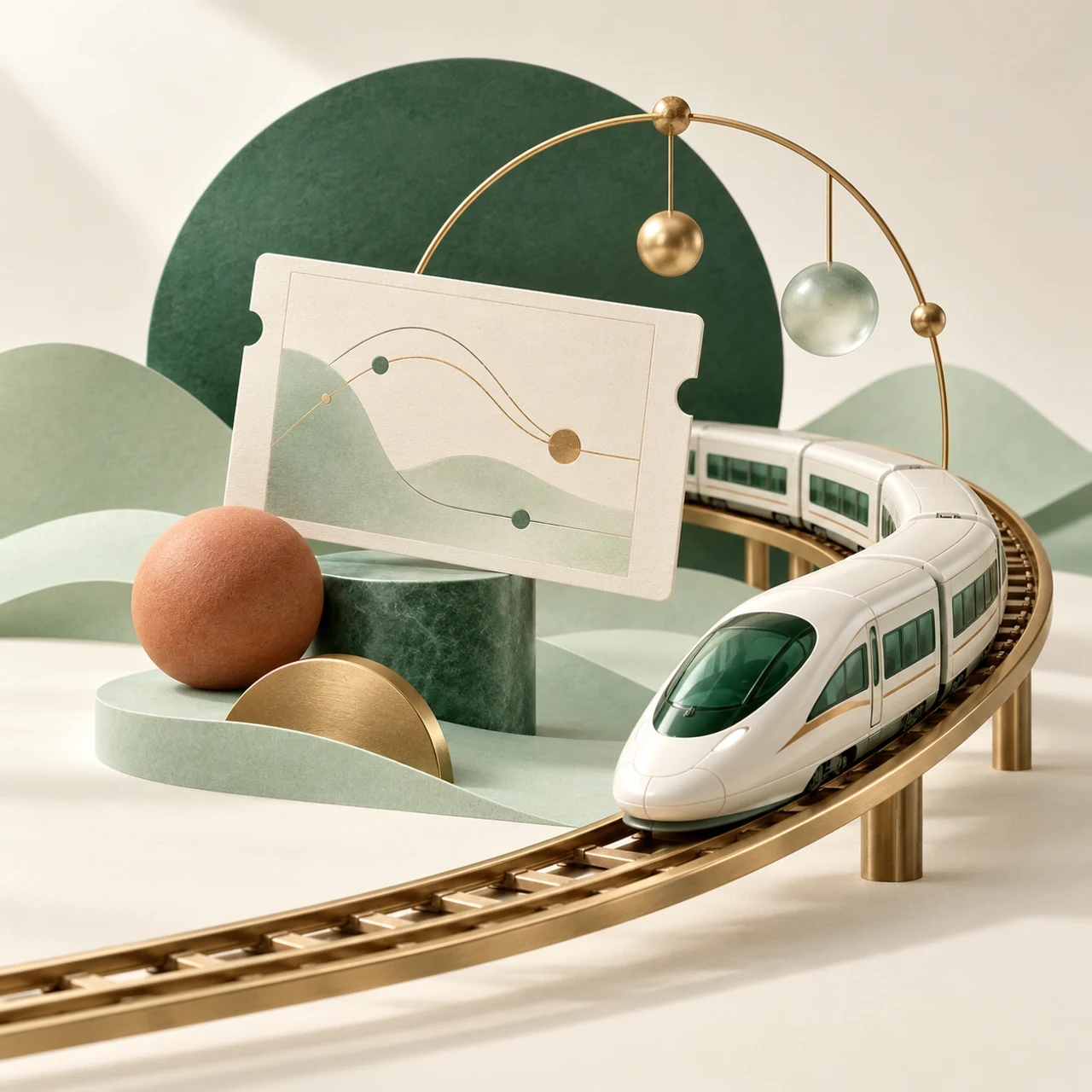 The journey between places — conceptual illustration
